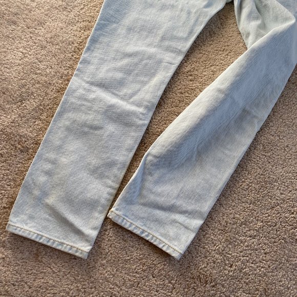 Light Blue Straight Leg Distressed Jeans - Picture 8 of 15